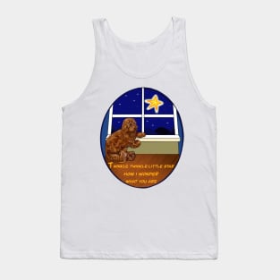 Nursery rhyme twinkle twinkle little star  Cavapoo puppy dog  - cavalier King Charles spaniel poodle Tank Top